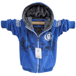 童装男童外套加厚加绒2015秋冬季新款儿童装中大童双层加里布卫衣