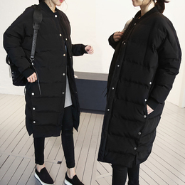 韩国代购2015冬装韩版茧型显瘦学生棉衣女中长款休闲羽绒棉服外套
