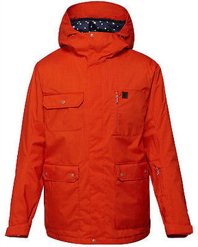 海外代购 滑雪夹克 滑雪夹克男款保暖外套橙色棉衣休闲原装进口