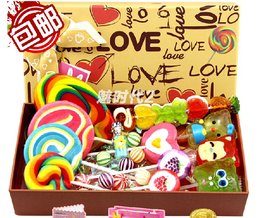 金稻谷310g超大可爱波板棒棒糖果礼盒送男女朋友礼物生日创意糖果