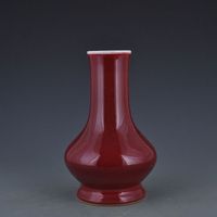 清康熙郎窑红荸荠尊 静雅居古玩古董收藏官窑瓷器