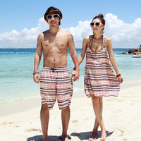 韩国 情侣沙滩装 巴厘岛海滩度假裙 沙滩裤装 吊带长裙 质量超好