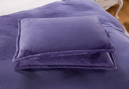 单人枕套 法莱绒枕套 纯色枕套单件 冬季保暖枕套 48*74cm单只