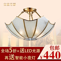 欧式铜灯吊灯 巴洛克风格美式全铜灯半吊吸顶纯铜客厅灯卧室灯