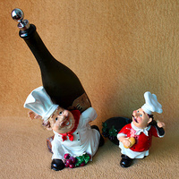 包邮 欧式厨师酒架 创意树脂 红酒架 时尚家居摆件 个性葡萄酒架