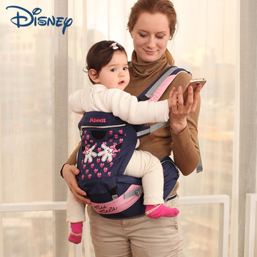 迪士尼腰凳背带四季多功能双肩儿童宝宝腰凳前抱式34DE523C
