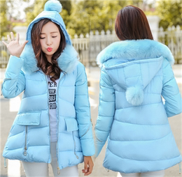 衣彡2015冬季中长款大毛领韩版连帽修身袖子带皮羽绒服 女