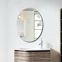 简约无框镜 浴室椭圆镜字卫浴镜卫生间镜子壁挂装饰无框镜穿衣镜