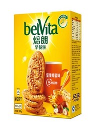 新品！特价！卡夫亿滋belvita焙朗早餐饼干坚果蜂蜜味300g零食