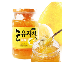 韩国进口蜂蜜柚子茶 国际柚子茶 果味茶冲饮560g 特价包邮 送竹勺