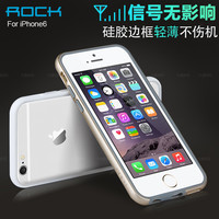 rock苹果六iphone6手机壳硅胶边框ip6防摔保护摄像头软套i6粉色女