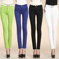 2015新款韩版时尚OL女士西裤外穿长裤子修身休闲裤显瘦小脚铅笔裤