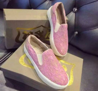 2015年新款ash女鞋低帮鞋糖果色粉色蕾丝厚底板鞋松糕底