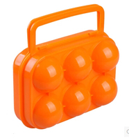 户外鸡蛋盒子装备野餐便携塑料 6格鸡蛋盒 野炊包装盒便携鸡蛋托