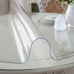 定制圆形PVC防水透明桌垫圆形餐桌布台布磨砂水晶板软质玻璃包邮