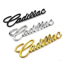 凯迪拉克英文标CADILLA字母车身贴汽车装饰贴金属车贴车尾贴纸