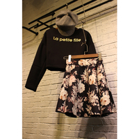 2015秋装新款韩版女装套装两件套卫衣印花裙子太空棉连衣裙修身潮