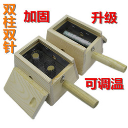 木制艾灸盒随身灸温灸器两柱 木质实木艾盒艾灸器具艾盒双柱包邮