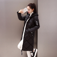 2015韩版冬季新款大码羽绒棉服女超长款过膝修身加厚棉衣袄外套潮