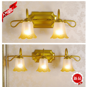 新款LED镜前灯欧式金黄色镜画灯 时尚个性卫生间镜子灯 包邮灯