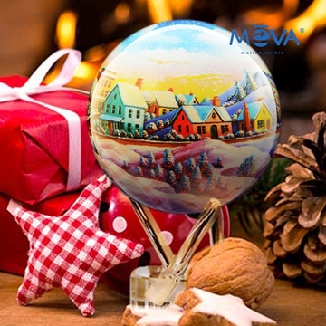 美国MOVA globe光能自转动磁悬浮地球仪圣诞小镇创意圣诞礼物摆件