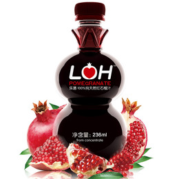 LOH·乐活纯红石榴汁 236ml*10瓶一箱