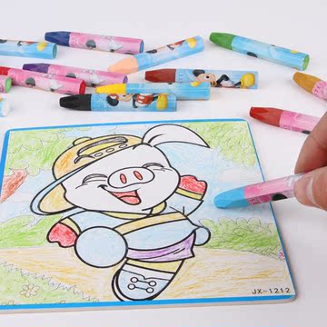 卡通十二生肖木质拼图素描木制拼图画板 宝宝早教益智玩具24片装