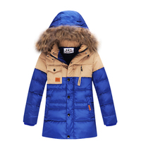 儿童羽绒服男童中长款韩版新款中大童装男孩加厚冬季外套正品特价