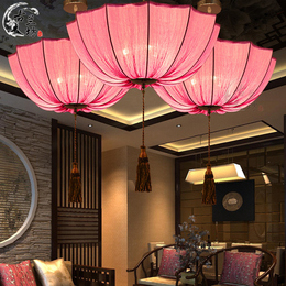 新中式吊灯仿古艺术吊灯餐厅客厅吊灯创意现代简约布艺东南亚吊灯