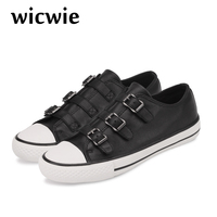 WICWIE2015欧洲站夏季新款欧美潮流真皮板鞋女低帮鞋平底浅口单鞋