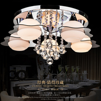 新款现代简约时尚led水晶灯创意温馨圆形吸顶灯客厅卧室灯具灯饰