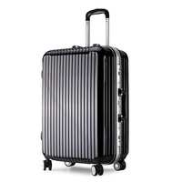 铝框密码旅行箱拉杆箱万向轮纯pc防水箱铝合金行李登机箱20寸24寸