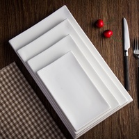 陶瓷餐具酒店餐具餐厅餐具 平盘中式欧式日式盘西餐盘长方铁板盘