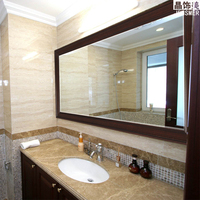 晶饰美中式豪华复古中式浴室镜防水浴室柜梳妆壁挂卫生间镜子