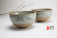 古朴雅致 日式碗和风陶瓷碗 出口米饭碗创意小碗350g