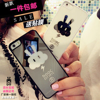 iphone6手机壳潮牌iphone5s保护套苹果6/6plus情侣镜面可爱酷兔4s