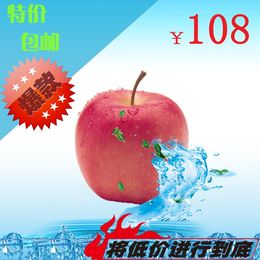 陕西特产白水有机红富士苹果30粒12斤新鲜包邮 阳光2号