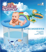 比比惜婴儿游泳池大小号支架保温充气BB宝宝婴幼新生儿洗澡桶省水
