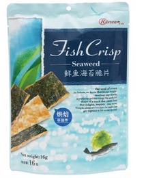 台湾禾泱泱鲜鱼海苔脆片海苔脆片鲜美酥脆营养最新到货满10袋包邮