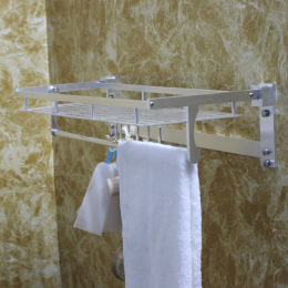CATE/卡特 浴室卫生间装修毛巾浴巾铝板加重加厚活动浴巾架子包邮
