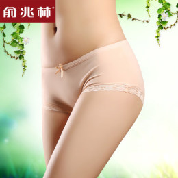 【5条装】俞兆林女士中低腰纯棉全棉无痕蕾丝性感可爱女内裤包邮