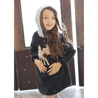 现货韩国进口童装正品代购2015冬款FLO女童童话纯棉连衣裙FL12106