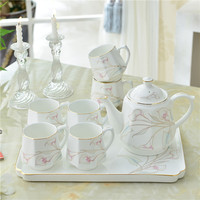 欧式创意陶瓷凉水壶水具冷水壶大容量耐热水杯子杯具套装家用礼品
