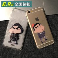 iPhone6plus手机壳超薄透明硅胶卡通苹果6s4.7防摔保护套男5S创意