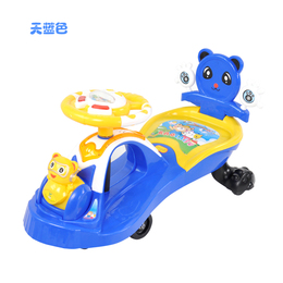小熊新款宝宝小孩儿童扭扭车静音轮带音乐溜溜摇摆玩具滑行车正品
