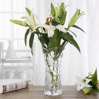 欧式宜家花瓶玻璃透明特大号富贵竹客厅插花花器摆件水培转运竹瓶