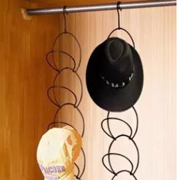 包邮 【天天特价】帽子收纳架 铁艺衣帽圏 帽子展示架 创意衣帽架