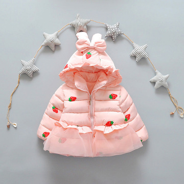 女童2015冬装公主羽绒棉袄宝宝棉衣服婴幼儿童保暖外套1-2-3-4岁