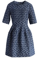 美国代购 chicwish优雅的蓝色提花连衣裙9.4