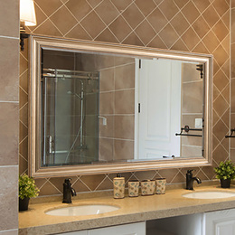 众想 欧式简约浴室镜壁挂卫生间镜子厕所防水卫浴镜洗漱台化妆镜